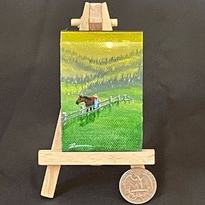 Miniature 2 inch x 3 inch original painting